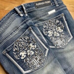 Platinum Plush Bootcut Jeans Excellent Condition Size 11